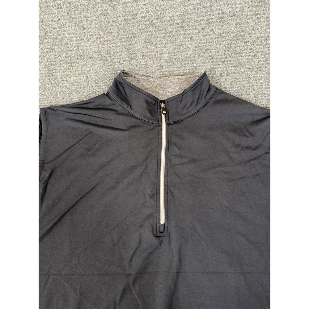 FootJoy Vest Mens Medium Black Half Zip Jersey Golf Performance Outdoors Casual - Picture 4 of 11